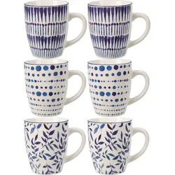 6x Tasse Kaffeetasse Becher 200ml Kaffee 10x7cm Teetasse Trinken Küche