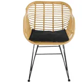 Möbilia Gartensessel 58 x 59 x 80 cm schwarz 2 St.