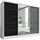 A&J MöbelLand Schiebetürenschrank AURELIA 2 200 x 0 x 0 cm Weiß/Schwarz/Grau