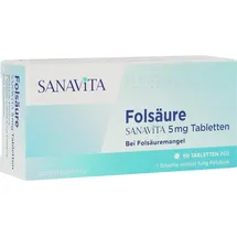 Sanavita Folsäure 5 mg Tabletten 50 St.