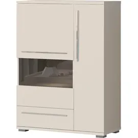 OTTO home Piano Vitrine 90 x 123 x 40,2 cm Beige hochglanz