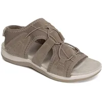 Rolling Soft Damenschuhe Sommer-Damen-Sandalen mit rundem Zehenbereich, atmungsaktiv, lässig, übergroß, Strandsandalen mit flachem Boden Damen Schuhe Frühling Elegant (Khaki, 41) - 41 EU