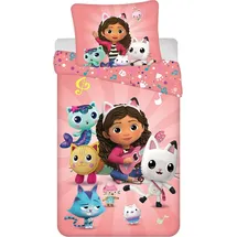 Jerry Fabrics Gabby's Dollhouse Bettbezug Pink 140 x 200 cm + 80 x 80 cm