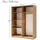 home collective Schwebetürenschrank 150 x 198,5 x 62 cm Beige