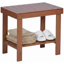 Relaxdays Badhocker aus Bambus Braun