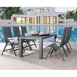 BEST Freizeitmöbel Varese Klapsessel 67 x 67 x 112 cm anthrazit