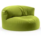 Green Bean Sitzsack Sofa mit Füllmaterial - Lounge im Sitzsack-Design 90x50cm mit ergonomischer Rückenlehne & waschbarem Bezug - Indoor und Outdoor geeignet in Grün