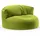 Green Bean Sitzsack Sofa mit Füllmaterial - Lounge im Sitzsack-Design 90x50cm mit ergonomischer Rückenlehne & waschbarem Bezug - Indoor und Outdoor geeignet in Grün