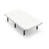 Cama express - Gepolsterter Boden mit Luftventilen - Weiß - Set mit 6 Füßen à 32 cm - Maße: 90 x 190 cm
