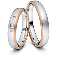 Trauringe Bretten 585er Weifl-/Rotgold - 4514