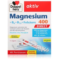 Doppelherz Aktiv Magnesium 400 Beutel trägt zur normalen Funktion des Nervensystems bei 40 St.
