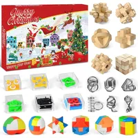 Adventskalender 2024 Kinder, 24 Tage Weihnachtskalender Geschenke, mit Metall Knobelei und Holzk, 3D Puzzle,Weihnachts Geschenke für Jungen Mädch...