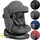 XOMAX Kindersitz 360° drehbar mit Isofix, ECE R129, 0–36 kg, verstellbar, neigbar, atmungsaktiver Bezug, 5-Punkt-Gurt, Top Tether, Autokindersitz für...