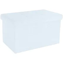 Intirilife Faltbare Sitzbank 49x30x30 cm in SCHNEE WEIß - Sitzwürfel
