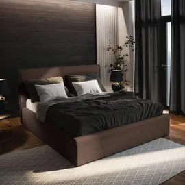 masseno Polsterbett, Braun, Holz, 140x200 cm, Schlafzimmer, Betten, Polsterbetten