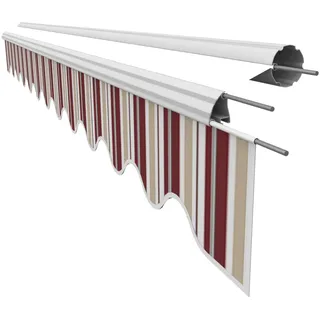 VANA Markisenstoff Volant für 4,5 m Markise Ersatzstoff Markisentuch Bespannung Sonnenschutz, nur Volant, fertig genäht, Maß 4,38 x 0,21 m, Design SPD088