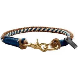 HUNTER Halsband Tinnum, M, B: 1,4 cm, Halsumfang: 45 cm, blau/ beige