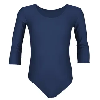 Aquarti Mädchen Body 3/4 Arm Ballett Trikot, Farbe: Dunkelblau, Größe: 116 - 116