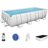 bestwaydeut Power Steel Frame Pool Set 488 x 244 x 122 cm inkl. Sandfilteranlage