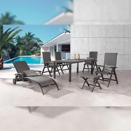 BEST Freizeitmöbel Larino Klappsessel 62 x 68 x 110 cm anthrazit/matt klappbar