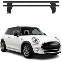 Omac Dachträger Querträger Alu für Mini Cooper F56 2014-2023 3Tür – Abschließbar – T-Nut – City-Crash-getestet – Max. 50 kg Silber