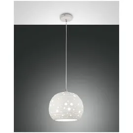 fabas luce gmbh Corvara 1-flg. dimmbar 40W 30 cm Metall/Keramik Weiß