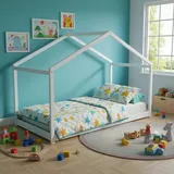 Weber Industries HAUSBETT Koala MIT LATTENROST/ Kinderbett 90x190 - Weiß