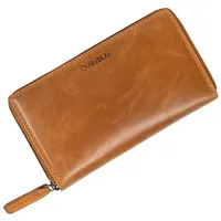 STILORD Geldbörse "Faye" Damen Geldbörse Leder viele Kartenfächer braun