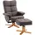 Homcom Relaxsessel Kunstleder 80 x 99 x 86 cm Braun mit Hocker