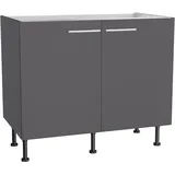 OPTIFIT Spülenschrank Ingvar420 100 x 87 x 58,4 cm Anthrazit Matt