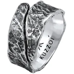 KUZZOI Bandring Struktur Used Look 925 Silber Herrenschmuck   Herren 