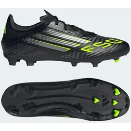 adidas F50 League FG/MG Herren Core Black/Iron Metallic/Lucid Lemon 44