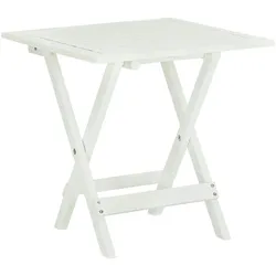 vidaXL Bistrotisch Weiß 46x46x47 cm Akazie Massivholz