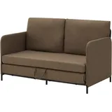 [en.casa] Schlafsofa Soini mit Liegefunktion Braun