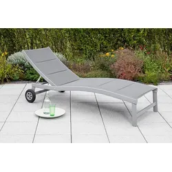 Merxx San Marino Komfortliege, Aluminium/Textil, silber/grau