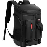 LuxusKollektion Kühltasche Kühlrucksack 30L Kühltasche Thermo Camping Wandern PU-Schwarz