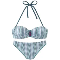 VIVANCE Bügel-Bandeau-Bikini Damen Blau 42 Cup E