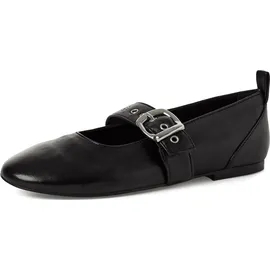 TAMARIS Leder-Ballerinas in schwarz, 41 EU