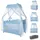 Lorelli Reisebett, Magic Sleep 2 Ebenen Baldachin Mobile Wickelauflage faltbar hellblau