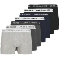 JACK & JONES JACBASIC TRUNKS 7er Pack Schwarz / Dunkelblau / Grau M