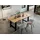 SalesFever Essgruppe "Esszimmerausstattung aus Holz und Metall", beige (natur, creme, schwarz, beige, schwarz), Samt, 180,90, Massivholz, Metall, Polyester, Sitzmöbel-Sets, Essgruppe