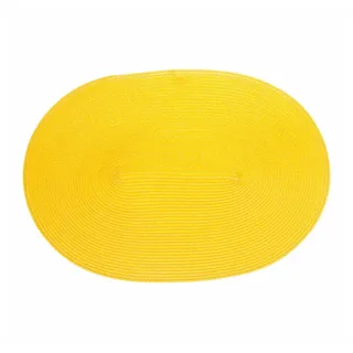 Continenta Tischset geflochten, ovale Form, Platzset, Platzmatte, Tischmatte in Gastro Qualität, 45 x 31 cm, gelb