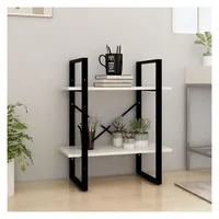 vidaXL Bücherregal 2 Fächer 60 x 30 x 70 cm Weiß