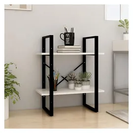 vidaXL Bücherregal 2 Fächer 60 x 30 x 70 cm Weiß