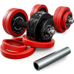 Sportstech Hantelset AH300, 30kg, Kurzhanteln und Langhanteln, mit Sicherheitsverschluss, 2in1, für Muskelaufbau, vielseitig