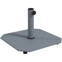 Outsunny Sonnenschirmständer aus Metall 18,5 kg Schirmständer, Quadratisch Schirmhalter, Schirmgewicht, Ständer für Sonnenschirm 32/38/48mm Rohrdurchmesser, für Balkon, Terasse, Grau