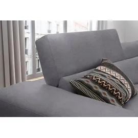 W.Schillig Ecksofa "piedroo, Designsofa mit tollem Sitzkomfort, L-Form", grau (dolphin r66), B:303cm H:70cm T:193cm, Chenille-Flachgewebe R66 (85% Polyester, 15% Nylon), Sofas, Ecksofa, Kopfteilverstellung, wahlweise mit Sitztiefenverstellung, Breite 303cm