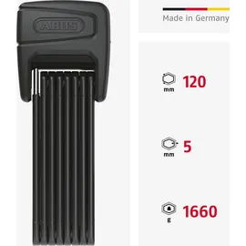 ABUS Bordo 6000AF/120 Schwarz Faltschloss