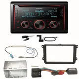 Pioneer FH-S820DAB DAB+ Bluetooth CD Einbauset für Beetle Jetta Sharan Tiguan T5