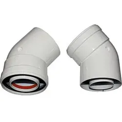 Wolf LAF Bogen DN60/100 45Gr 2651242 für Heizwert
